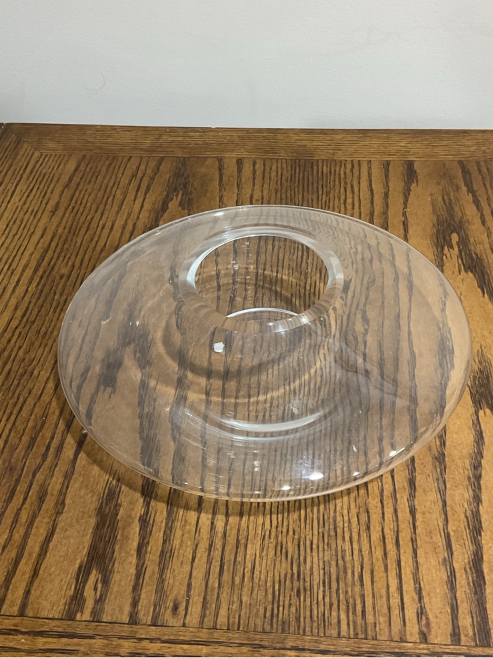 Clear Glass Ring Vase / Centerpiece for dried flowers or arrangement